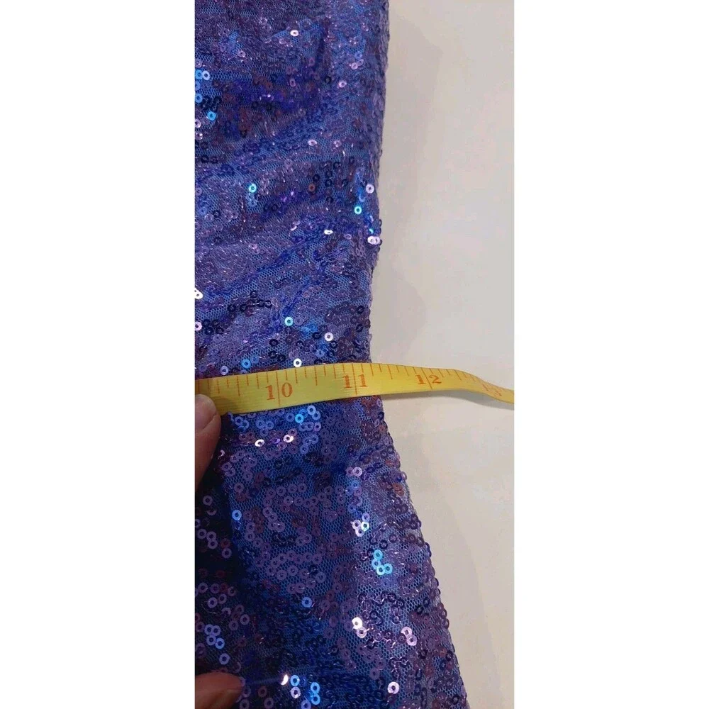 Pomuyoo Junior's Size XS Purple Sequin Dress Party Prom Wedding Homecoming